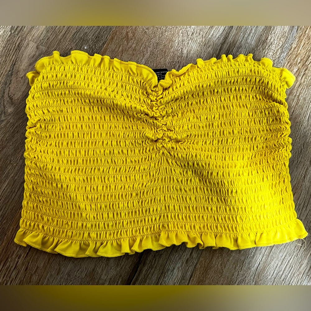Yellow tube top